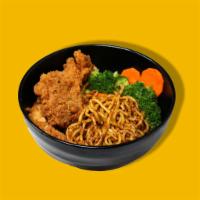 Spicy Dan Dan Noodle · Szechuan style spicy dan dan noodle with sesame sauce, chili oil. Served with fried chicken ...