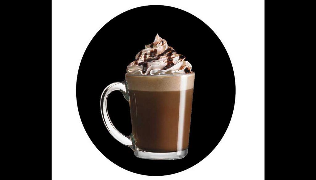 Dark Chocolate Mocha · Chocolate, Chocolate, and more Chocolate!  Local Coffee Spot is proud to serve our Dark Chocolate Mocha; Our small-lot espresso combined with cocoa, ground chocolate and topped with steamed milk delivers a brilliant combination of sweetness.