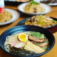 Pork Ramen Noodle · Fresh ramen noodles, spinach, seaweed, mushrooms, fishcake and an egg served with sliced of ...