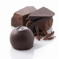 Take Me Now · Dark chocolate ganache first enrobed in milk chocolate and again in dark chocolate