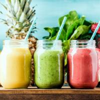 Make Your Own Smoothie · 3 fruits and juice.