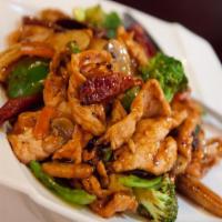 Large Hunan Chicken · Served with choice of side. Hot and spicy.