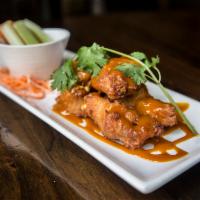 Amber Chicken Wings · Mildly spicy.