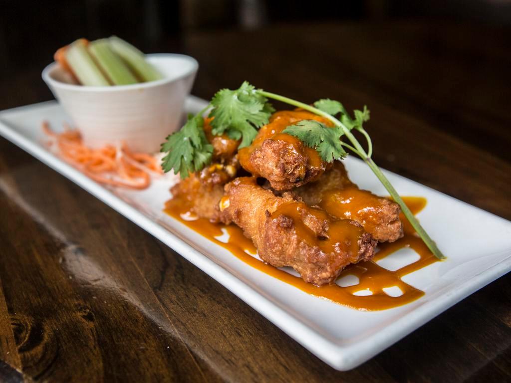 Amber Chicken Wings · Mildly spicy.