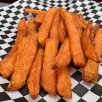 Sweet Potato Fries · Fried sweet potatoes.
