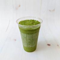  Matcha Superfood Smoothie (VG & GF) · Matcha, banana, kale, avocado, chia seeds, ashwagandha, house made almond cashew milk.