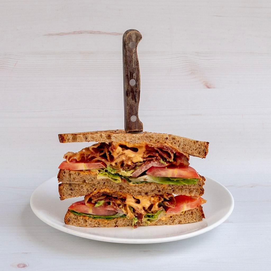  BLAT Sandwich  · Bacon, lettuce, avocado, tomato, chipotle aioli on multigrain.