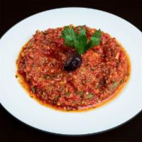 Hot Spicy Vegetables  · Acılı ezme. A mixture of minced tomatoes, cucumber, walnut, hot spices peppers, onions,
pome...