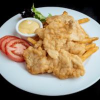 Chicken Finger · Served with french fries.