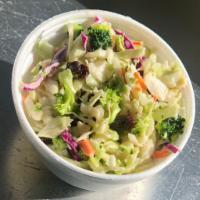 Broccoli Slaw · Sweet and zesty coleslaw with raisins and finely chopped broccoli 