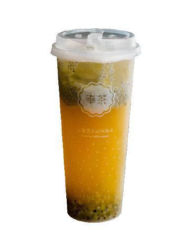 Kiwi Basil Green Tea · A delicate drink enhanced by the natural flavors of fresh kiwis and the nutritional benefits of basil seeds.