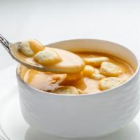 Lobster Bisque · Oyster crackers.