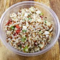 Organic Quinoa Salad  · Organic Quinoa with vegetables with a lemon vinaigrette dressing. 8oz round container. 