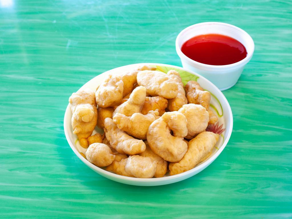 97B. Sweet and Sour Chicken · Cooked with or incorporating both sugar and a sour substance.