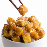 131. Sesame Bean Curd · Fried tofu with sesame seed sauce, spicy.