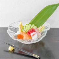 Chirashi · Chef’s selection of assorted sashimi served on sushi rice. Raw.