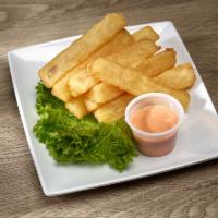 Yuca Fries · Cassava root fries, salted and paired with Campero Signature Sauce.