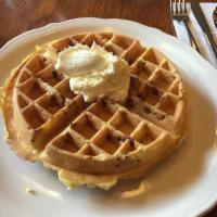Original Belgian Waffle · One 6” Original Waffle seved with butter and syrup