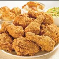 Jumbo Box · Comes with 5 Pieces of our delicious fried chicken (2 Legs, Thigh, Breast and Wing), 2 Dinne...