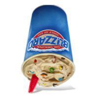 M&M’s Milk Chocolate Candies Blizzard Treat · M&m's candy pieces blended with chocolate sauce blended with creamy vanilla soft serve.