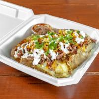 Loaded Potato · Your choice of meat. Extra meat for an additional charge.