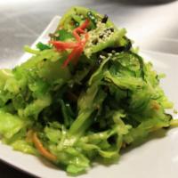 S02-Seaweed Salad · Includes: Japanese Seaweed, Sliced Cabbage, and Cabbage