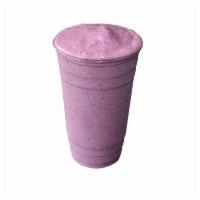 Energy Recovery Shake · 30 oz. shake. Vanilla whey protein, glutamine, strawberry, banana and blueberry and oats.