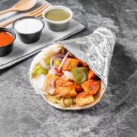 Chicken Gyro · Marinated chicken cooked with green peppers and onion.