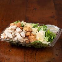 Chicken Caesar Salad · Crisp romaine, house-made croutons, fresh shaved Parmesan and our original Caesar dressing t...