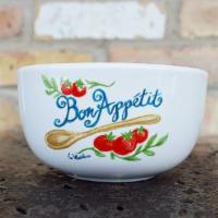 French Lesson Soupe Bowl · Custom artwork on a collectible soup bowl.