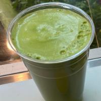 E1. Green Juice_Detox · Cucumber, spinach, kale, apple, celery & pineapple.ginger