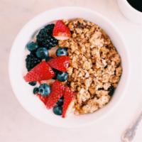 Granola · Local yogurt, cranberry almond granola, fresh market berries