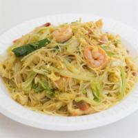 63. Singapore Chow Mei Fun · Rice noodles. Hot and spicy.