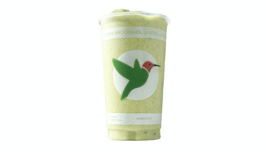 Super Green  · Matcha Green Tea, Fresh Spinach, Pineapple, Non-Fat Frozen Yogurt, Soy Milk, Immunity, Multi-Vitamin

Calories: 290/400