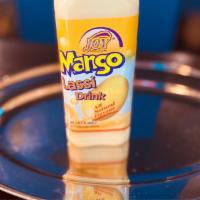 Mango Lassi  · Mango flavored yogurt drink.