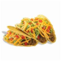 T-Brand® Tacos · Tacos packed with beef, shredded cheese, crisp lettuce and ripe tomatoes, and served with DQ...