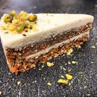 Carrot Cake · Raw, vegan, gluten free carrot cake with no added sugar.

dates, carrots, walnuts, coconut o...