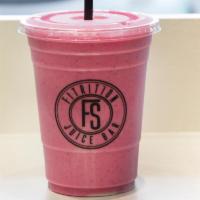 Pitaya Power Smoothie · Dragon fruit, banana, peanut butter, vanilla whey protein and almond milk.