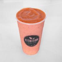 Passion Paradise · Mango, strawberry, banana and fresh juiced apple.