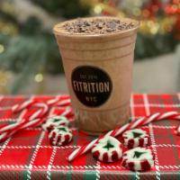 Chocolate Peppermint Patty · Chocolate Chips, Cacao nibs, Peppermint, Instant coffee, Almond Butter, Hemp Seeds, Banana, ...