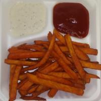 Sweet Fries Meal · Delicious and crispy with ketchup and garlic sauce.