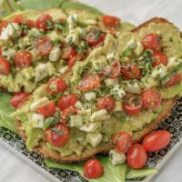 Avocado Toast · Tomato, mozzarella, avocado, lemon juice, basil leaves, olive oil
