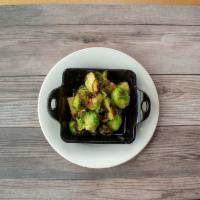 Honey Wasabi Brussel Sprout · sweet and savory, and spicy