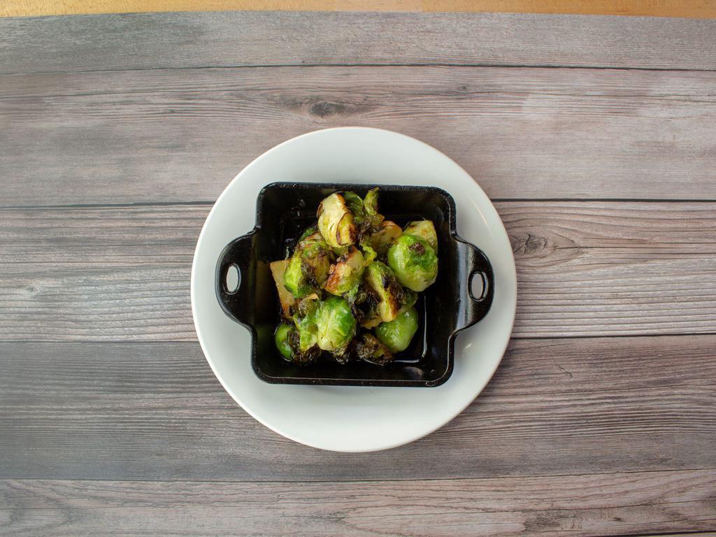 Honey Wasabi Brussel Sprout · sweet and savory, and spicy