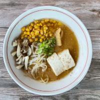 Mushroom Miso Ramen · 2pc organic tofu, shimeji and wood ear mushrooms, bean sprout, bamboo shoots, scallions