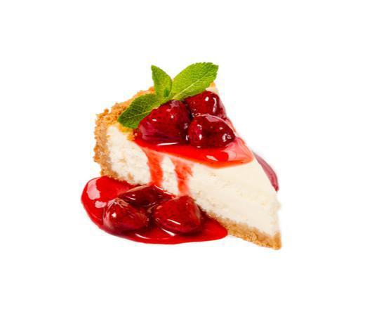  Strawberry Cheesecake · Fresh slice of strawberry flavored cheesecake.
