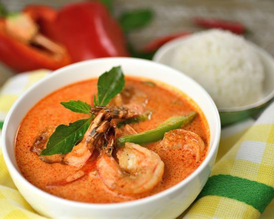 The Panang Curry · Classic panang Thai curry cooked in with coconut milk and basil on the customer's choice of protein.