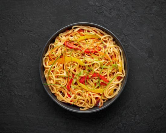 The Shrimp Hakka Noodles · Classic Hakka style noodles are stir fried to perfection.