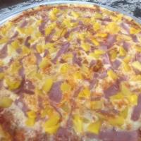 Hawaiian Pizza · Ham, pineapple, and mozzarella cheese.
