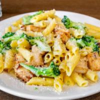 Chicken Broccoli Alfredo Pasta · Chicken and vegetables sauteed with butter and Alfredo sauce.